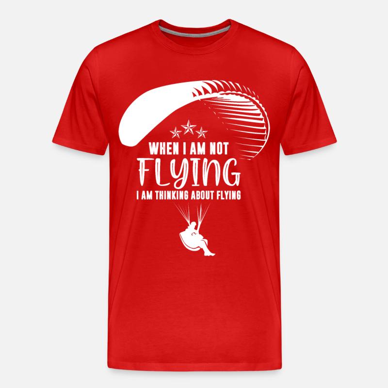 Paragleiten Tandemflug Paragleiter Geschenk - Männer Premium Bio T-Shirt - Rot
