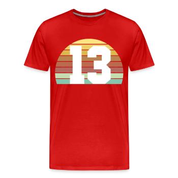 13 - Men's Premium Organic T-Shirt - red - Front - Damien (186cm)
