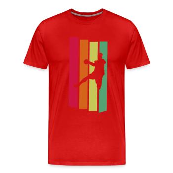Handballer - Handball - Männer Premium Bio T-Shirt - Rot - Vorne - Damien (186cm)