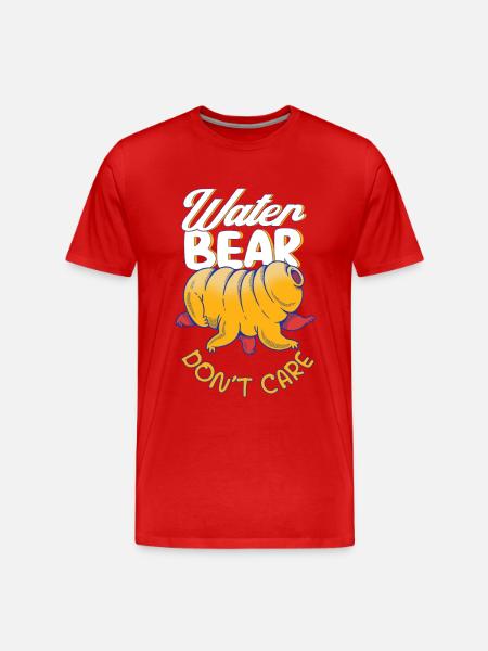 Biologist water bear tardigrade gift - Men's Premium Organic T-Shirt - red