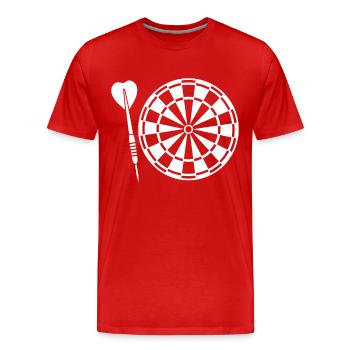 Dart playerDarter Dart Darten - Männer Premium Bio T-Shirt - Rot - Vorne - Damien (186cm)