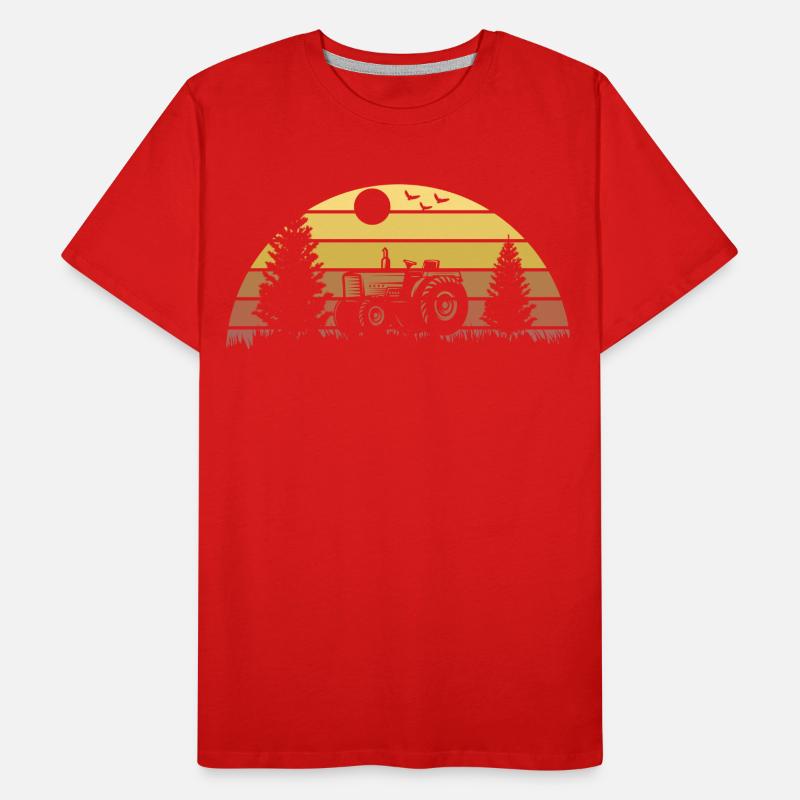 Traktor Traktorfahrer Trecker Simulation Männer Premium Bio T-Shirt
