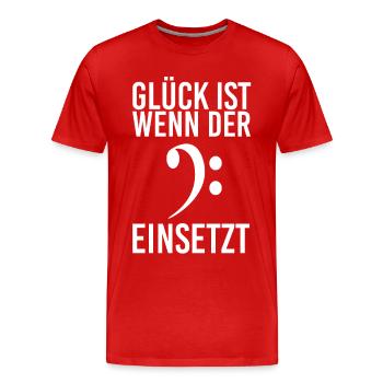 Bassist Geschenk Bass - Männer Premium Bio T-Shirt - Rot - Vorne - Damien (186cm)