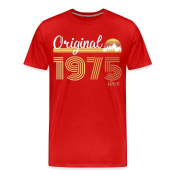 1975 - Men's Premium Organic T-Shirt - red - Front - Damien (186cm)