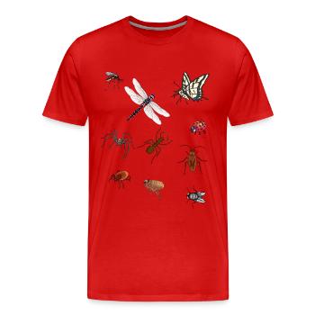 Nature nature nature nature nature faune forêt enfants - T-shirt bio Premium Homme - rouge - Devant - Damien (186cm)