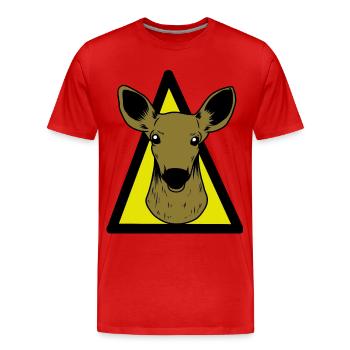Roe deer Wild animals Red deer hunting Hunters Deer hunting - Men's Premium Organic T-Shirt - red - Front - Damien (186cm)