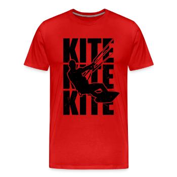 Kitesurf Kitesurf Kitesurf Kitesurf Kitesurf Surf - T-shirt bio Premium Homme - rouge - Devant - Damien (186cm)