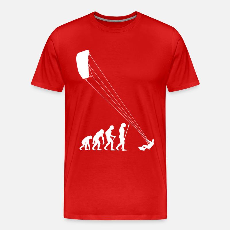 Evolution Kitesurf Surfer Kitesurf cadeau - T-shirt bio Premium Homme - rouge