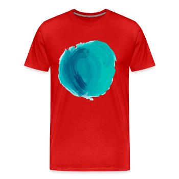 Circle watercolor - Men's Premium Organic T-Shirt - red - Front - Damien (186cm)