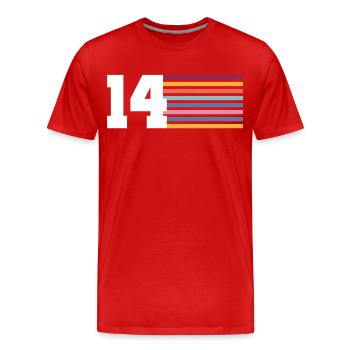 14 - Men's Premium Organic T-Shirt - red - Front - Damien (186cm)