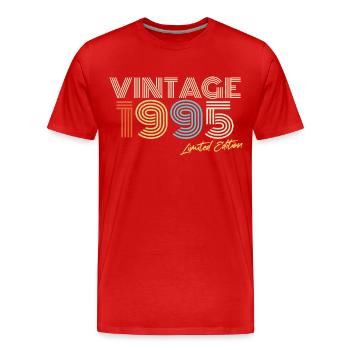 Vintage 1995 - T-shirt bio Premium Homme - rouge - Devant - Damien (186cm)