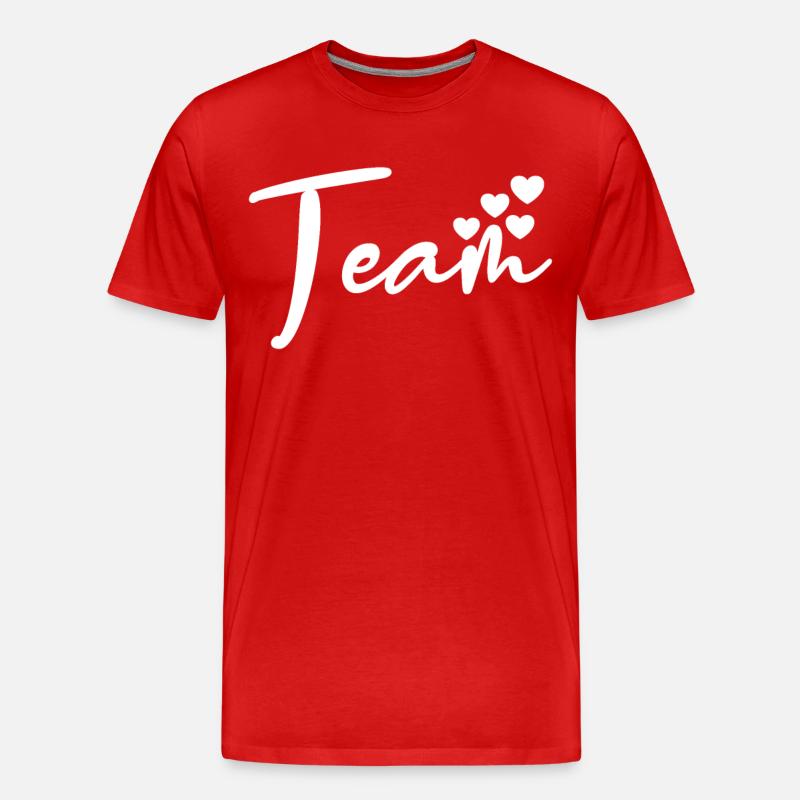 Liebe Team Herz - Männer Premium Bio T-Shirt - Rot