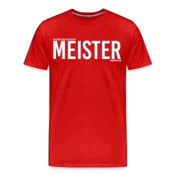 Meister 2021 - Männer Premium Bio T-Shirt - Rot - Vorne - Damien (186cm)