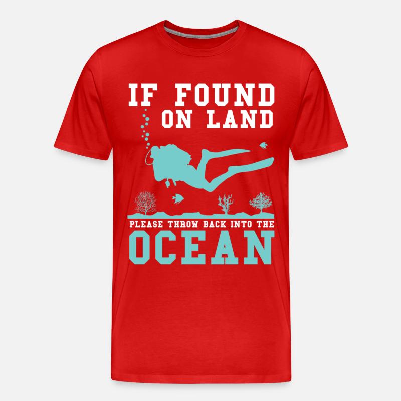 Lustiger Taucher Spruch - Männer Premium Bio T-Shirt - Rot