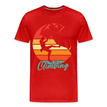 Escalade Rétro Escalade - T-shirt bio Premium Homme - rouge - Devant - Damien (186cm)