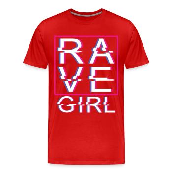 Rave Fille Rave Fille - T-shirt bio Premium Homme - rouge - Devant - Damien (186cm)