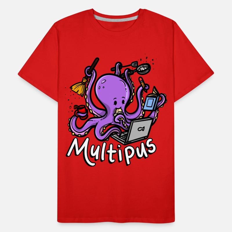Multipus Multitasking Oktopus Männer Premium Bio T-Shirt