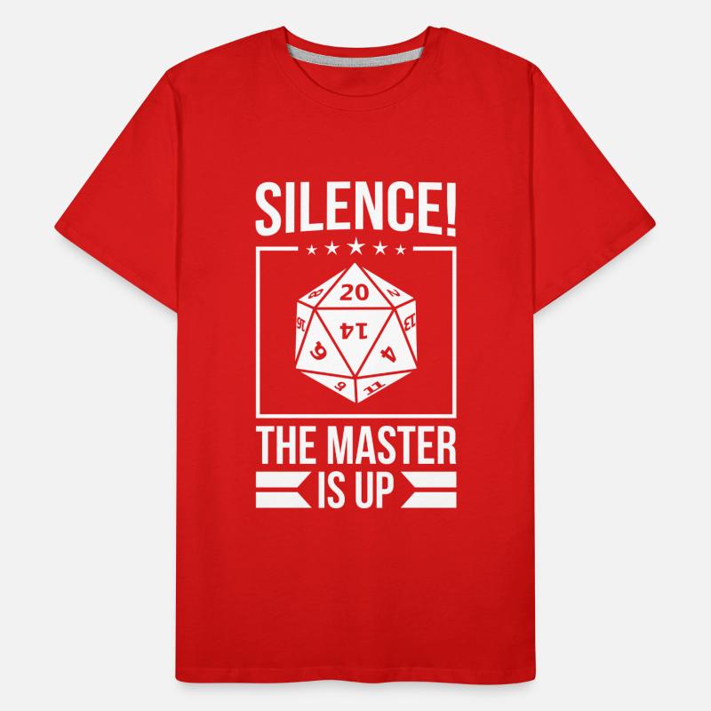 Silence! The Master Is Up! D20 cubes Men's Premium Organic T-Shirt