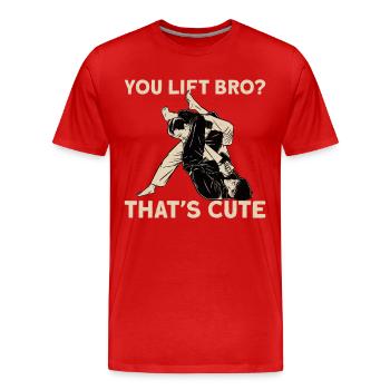 Jiu Jitsu Vous soulevez Bro? C’est - T-shirt bio Premium Homme - rouge - Devant - Damien (186cm)