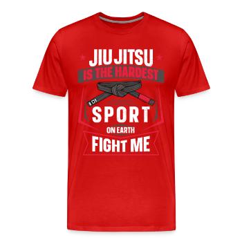 Jiu Jitsu Belt Ju-Jitsu Is The - Men's Premium Organic T-Shirt - red - Front - Damien (186cm)