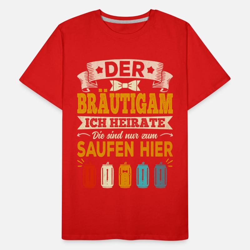 Ich heirate Team Bräutigam Junggesellenabschied Männer Premium Bio T-Shirt
