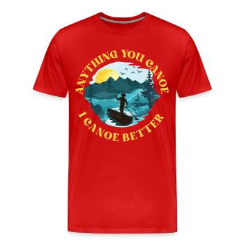 Canoë Canoë Tout ce que vous Canoë - T-shirt bio Premium Homme - rouge - Devant - Damien (186cm)
