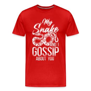 Serpent Serpent Vintage Mon Serpent Et - T-shirt bio Premium Homme - rouge - Devant - Damien (186cm)
