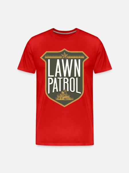 Lawn Mower Mowing Dad Father - Men's Premium Organic T-Shirt - red
