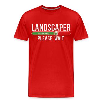 Paysagiste Aménagement Paysager - T-shirt bio Premium Homme - rouge - Devant - Damien (186cm)
