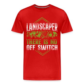 Paysagiste Aménagement Paysager - T-shirt bio Premium Homme - rouge - Devant - Damien (186cm)