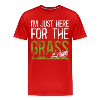 Landscaper Landscaping Landscape - Men's Premium Organic T-Shirt - red - Front - Damien (186cm)