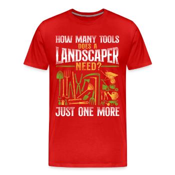 Paysagiste Paysagiste Paysage - T-shirt bio Premium Homme - rouge - Devant - Damien (186cm)