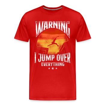 Parkour Free Running Traceur - Men's Premium Organic T-Shirt - red - Front - Damien (186cm)