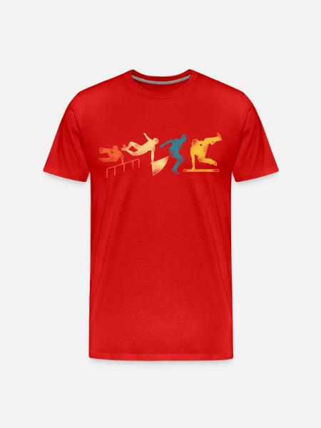 Parkour Free Running Traceur Retro - Men's Premium Organic T-Shirt - red