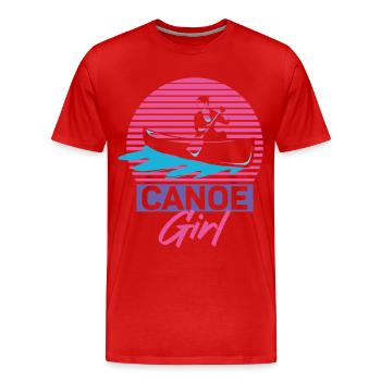 Canoë Canoë Fille Rétro Canoë - T-shirt bio Premium Homme - rouge - Devant - Damien (186cm)