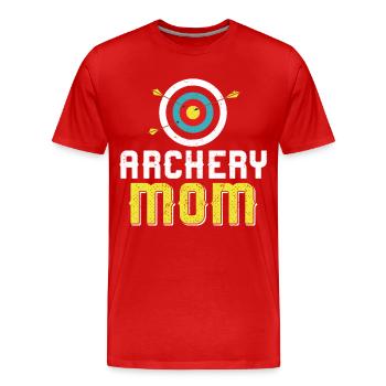 Archer Archer Archer Maman Mère - T-shirt bio Premium Homme - rouge - Devant - Damien (186cm)