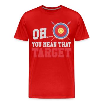 Archery Bow Archer Vintage Target - T-shirt bio Premium Homme - rouge - Devant - Damien (186cm)