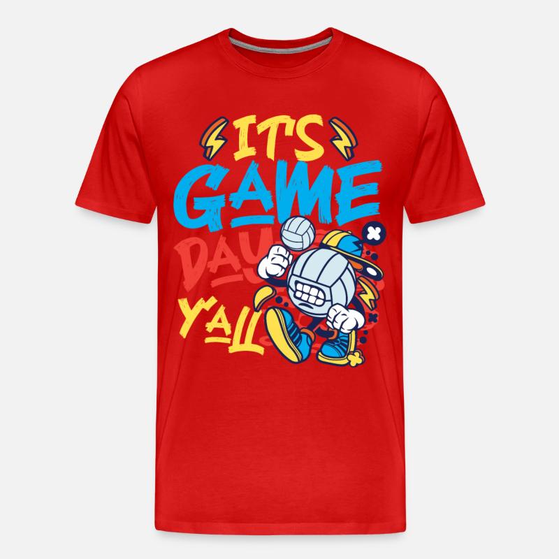 Volleyball Player Team It's Game - Männer Premium Bio T-Shirt - Rot