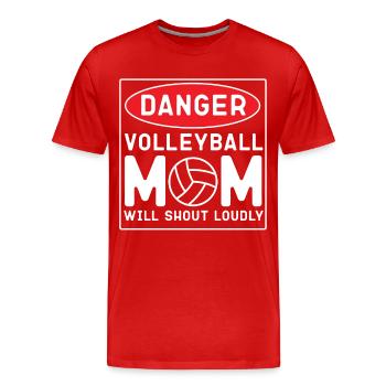 Volleyball Player Team Mom Mother - Männer Premium Bio T-Shirt - Rot - Vorne - Damien (186cm)