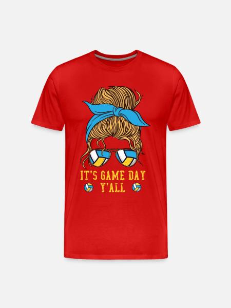 Joueuse de volleyball Équipe Fille - T-shirt bio Premium Homme - rouge