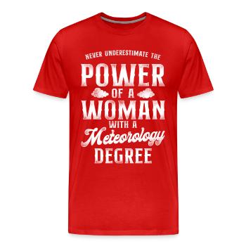 Meteorologist Weather Forecast - Men's Premium Organic T-Shirt - red - Front - Damien (186cm)