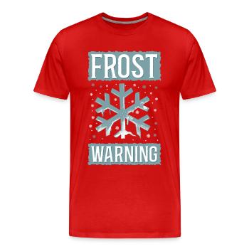 Météorologue Prévisions météorologiques - T-shirt bio Premium Homme - rouge - Devant - Damien (186cm)