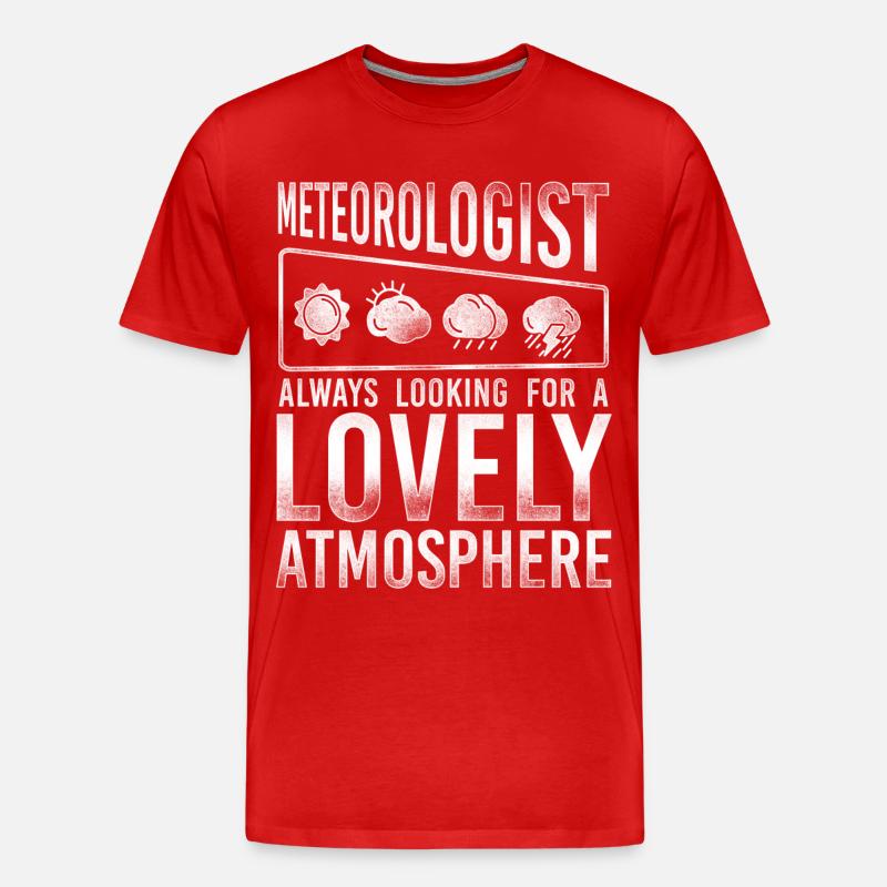 Meteorologist Weather Forecast - Männer Premium Bio T-Shirt - Rot