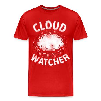 Météorologue Prévisions météorologiques - T-shirt bio Premium Homme - rouge - Devant - Damien (186cm)