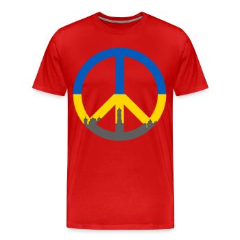 Augsburg High Peace Festival Ukraine Peace - T-shirt bio Premium Homme - rouge - Devant - Damien (186cm)