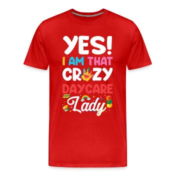 Childcare Daycare Provider Teacher - Men's Premium Organic T-Shirt - red - Front - Damien (186cm)