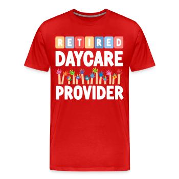 Childcare Daycare Provider Teacher - Men's Premium Organic T-Shirt - red - Front - Damien (186cm)