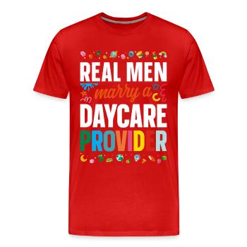 Childcare Daycare Provider Teacher - Men's Premium Organic T-Shirt - red - Front - Damien (186cm)