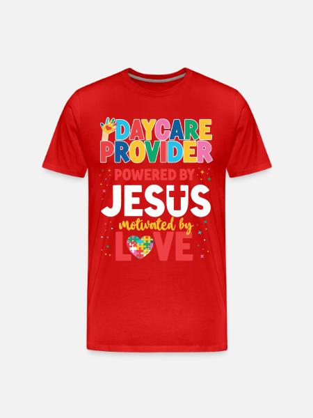 Childcare Daycare Provider Teacher - Men's Premium Organic T-Shirt - red