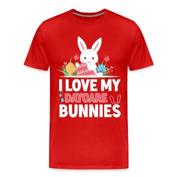 Childcare Daycare Provider Teacher - Men's Premium Organic T-Shirt - red - Front - Damien (186cm)